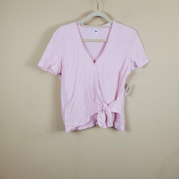 4/$25 Old Navy Pink Front Wrap Top - Picture 1 of 8